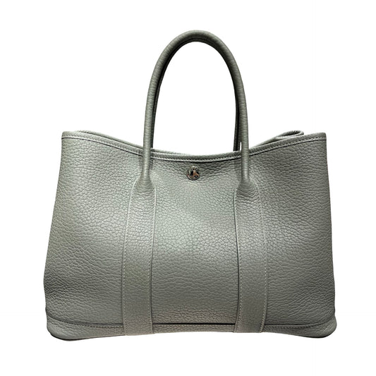 Used HERMÈS Leather GP 30 Basket Bag Grey