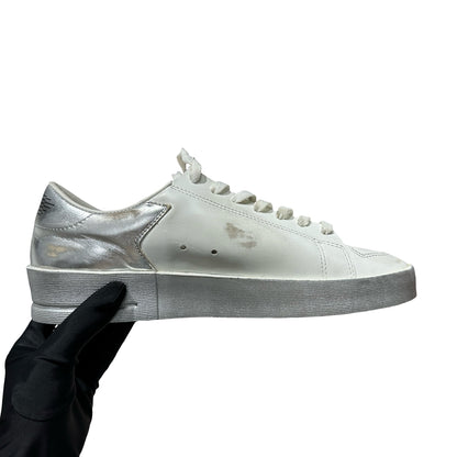 Unused GOLDEN GOOSE Stardan Sneakers Shoes White Silver