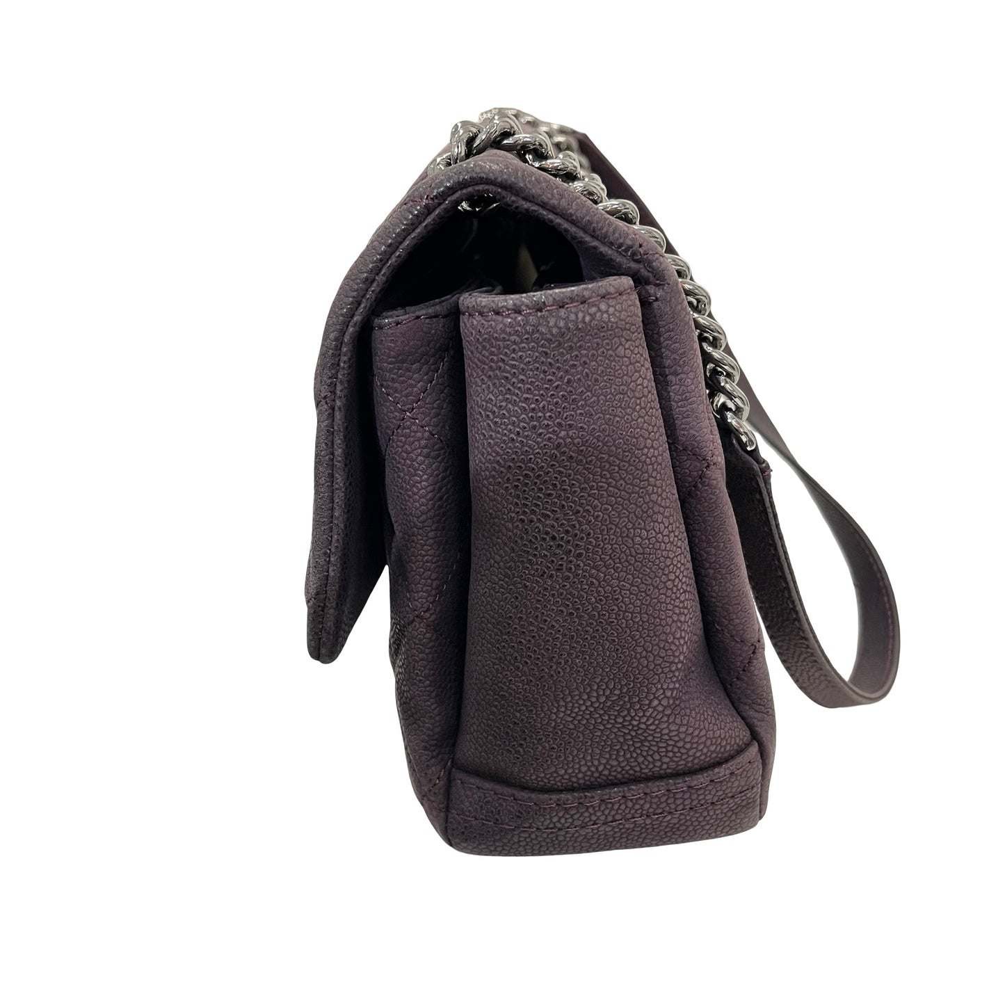 Used Chanel Caviar Leather Chain Purple PHW