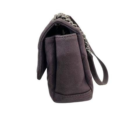 Used Chanel Caviar Leather Chain Purple PHW