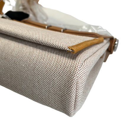 Brand New HERMES Toile Mini Herbag Cross body bag Tan Beige
