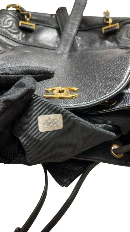 Used CHANEL GHW Used CHANEL Backpack Black
