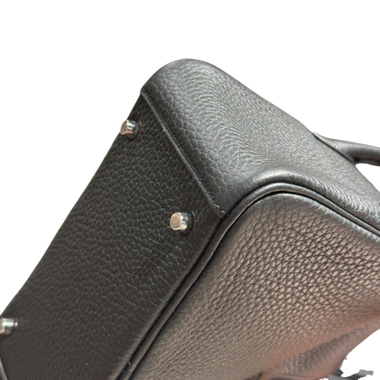 Brand New HERMES Taurillon Clemence Lindy Handbag Noir