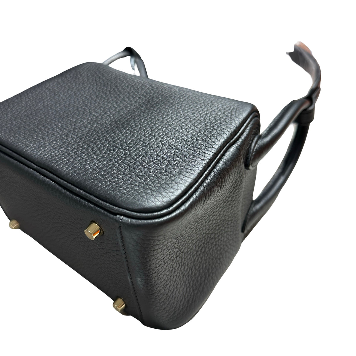 Brand New HERMES Clemence Lindy Mini Handbag Black