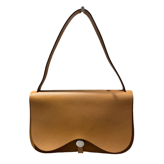 Used HERMÈS Shoulder Bag Brown White PHW