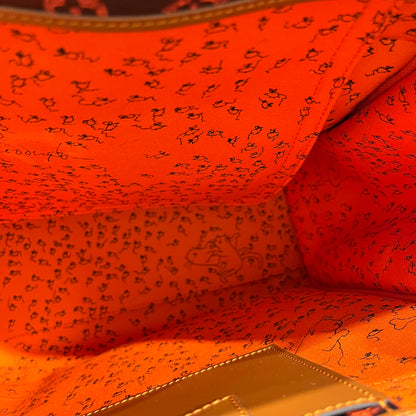 Used LOUIS VUITTON Monogram Catogram Neverfull MM Catogram Tote Bag Brown Orange Multicolor