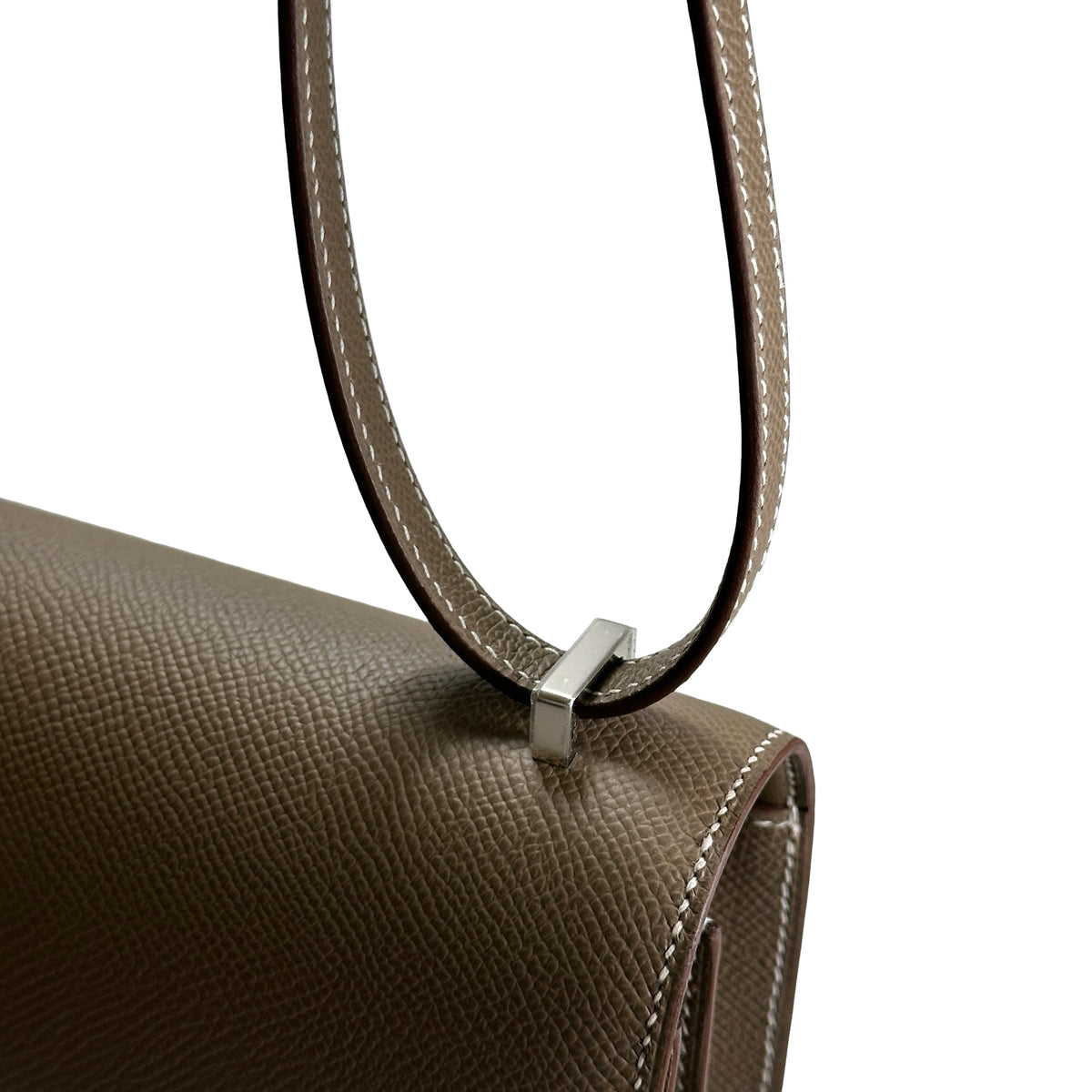 Brand New HERMES Epsom Mini Constance Shoulder Bag Etoupe PHW