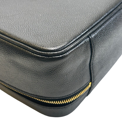 Used CHANEL Caviar leather Caviar Vanity Case Vanity case Black Gold