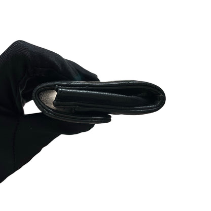 Used Chanel Lambskin Wallet Black PHW