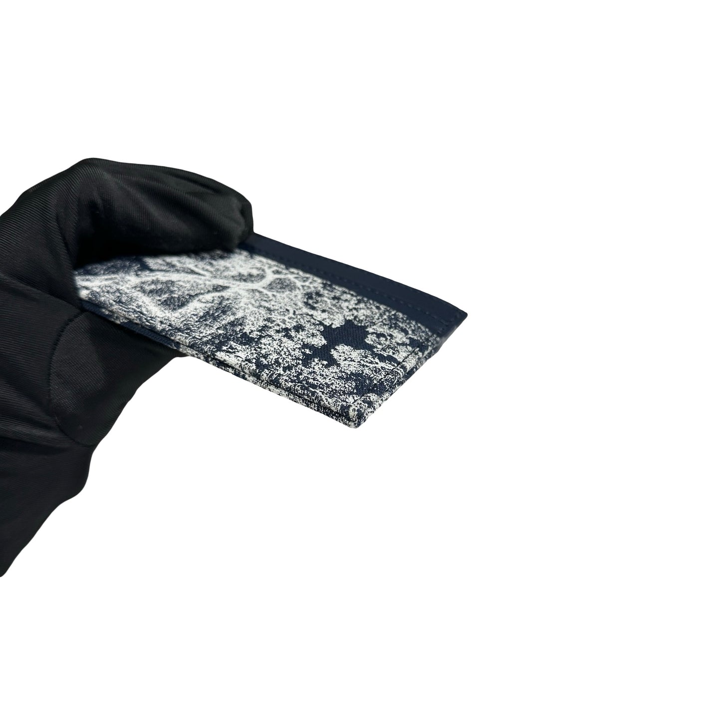 Used DIOR Toile de Jouy Saddle Card holder Navy Blue White