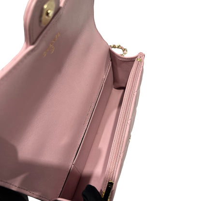 Unused CHANEL Lambskin Leather Unused CHANEL Lambskin Leather Chain shoulder with handle Shoulder Pink GHW Shoulder Bag Pink