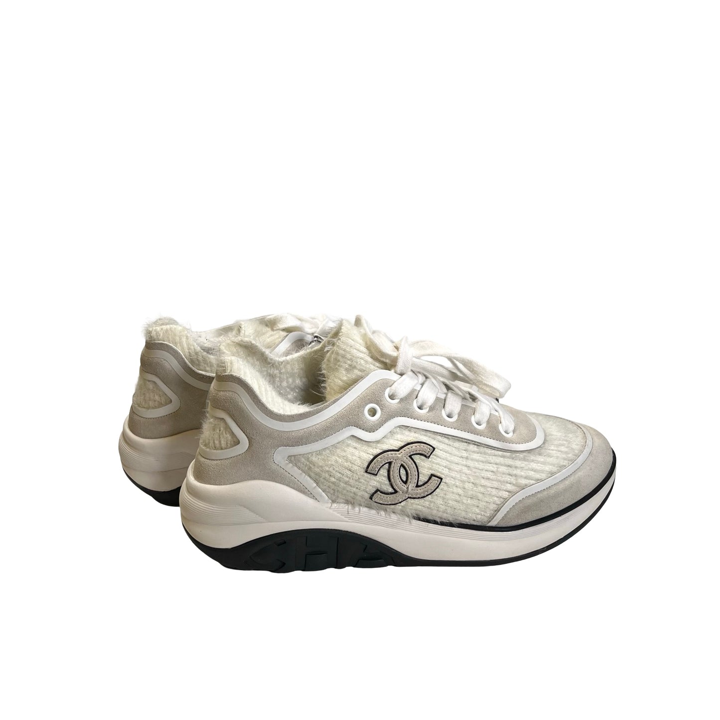 Used CHANEL Shoes Sneakers White Black