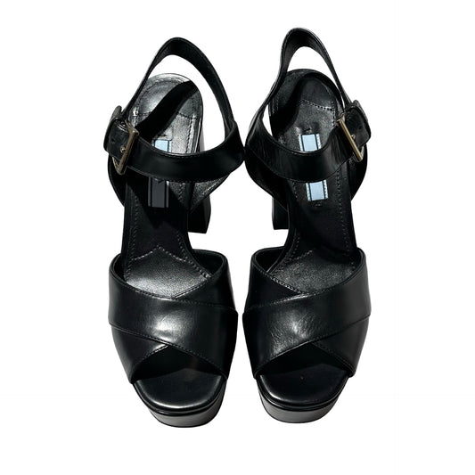 Used PRADA High Heels Shoes Black PHW