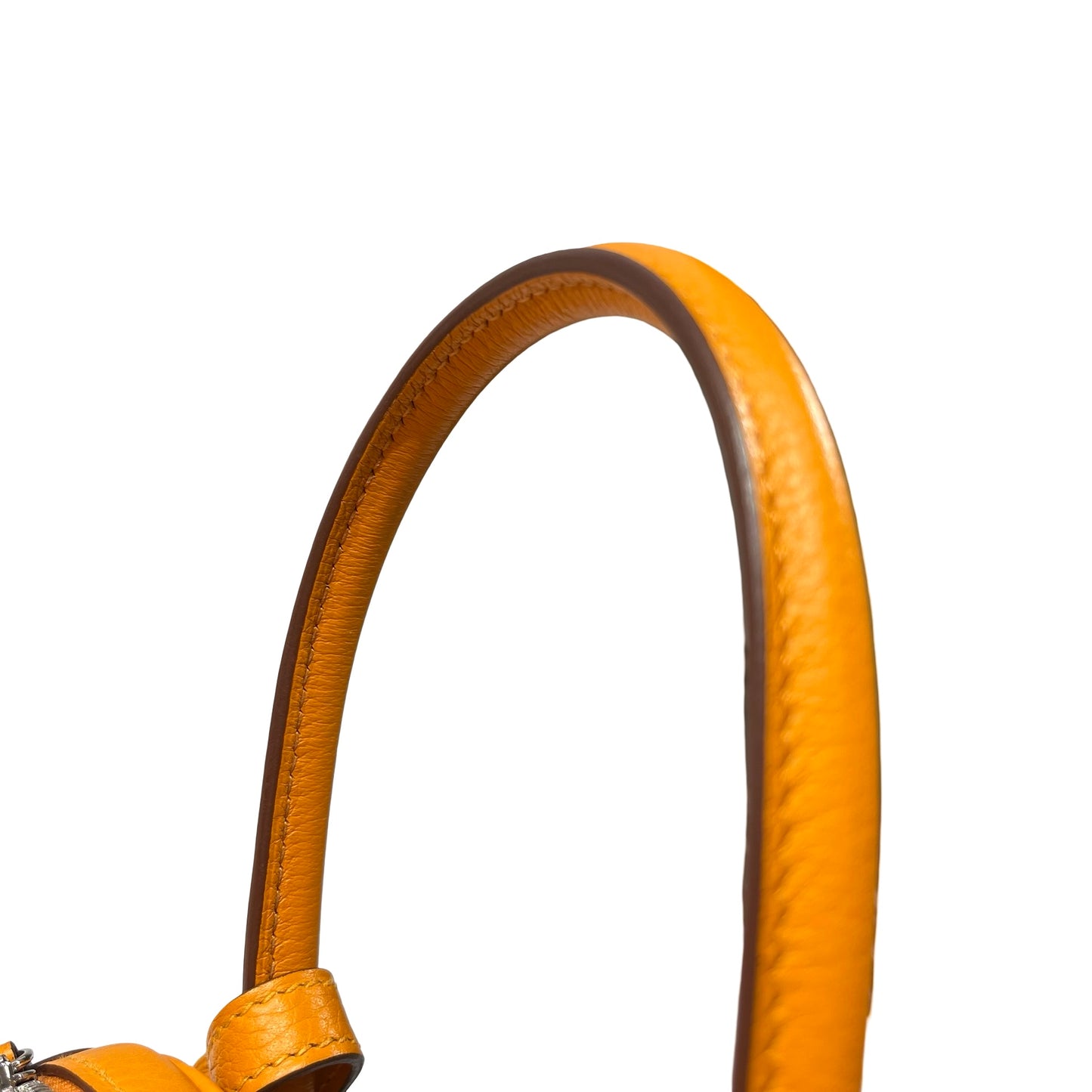 Used HERMÈS Clemence leather Lindy 26 Cross Body Bag PHW Orange (93)