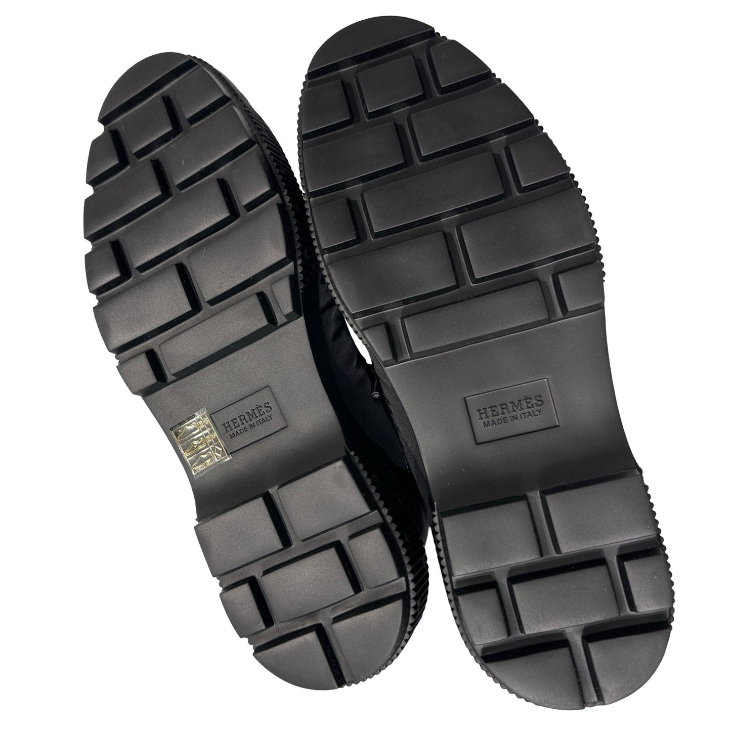 New Hermès Calfskin Leather Parachute Boots Black