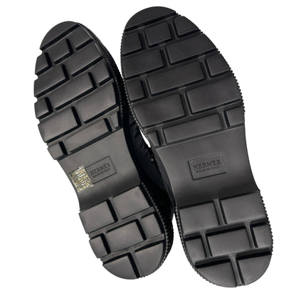 New Hermès Calfskin Leather Parachute Boots Black