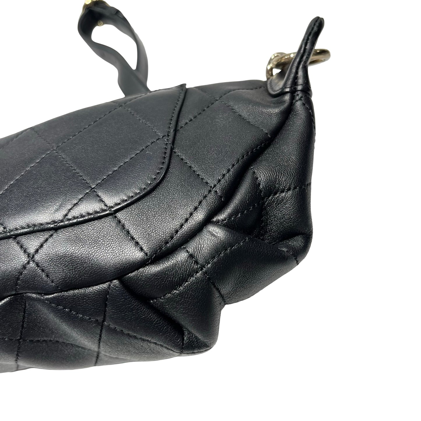 Used CHANEL Belt bag Black GHW