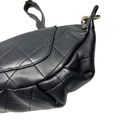 Used CHANEL Belt bag Black GHW