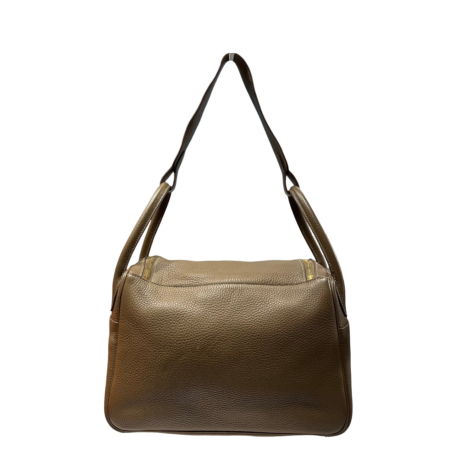 Used Hermès Calfskin Leather Lindy 30 Shoulder Bag GHW Brown