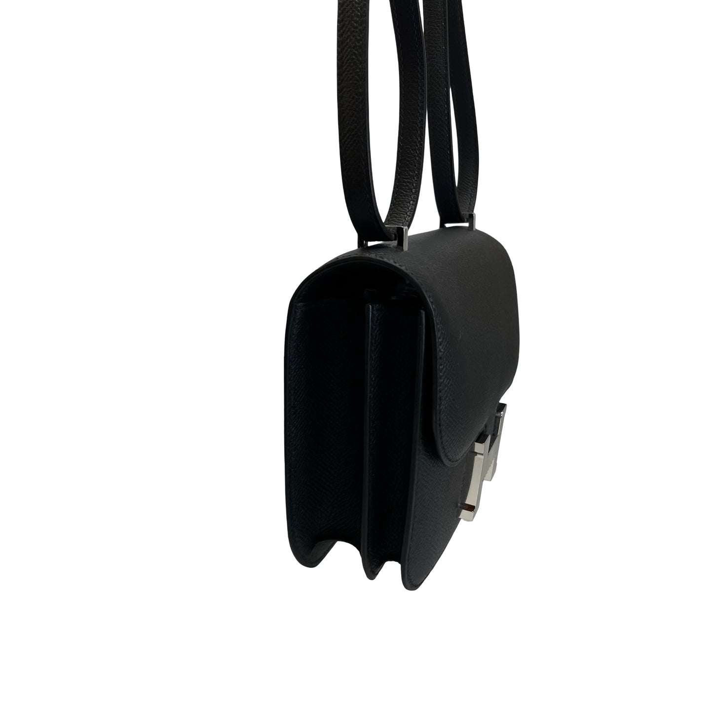 Brand New HERMES Epsom Mini Constance Shoulder Bag Black PHW