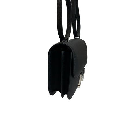 Brand New HERMES Epsom Mini Constance Shoulder Bag Black PHW