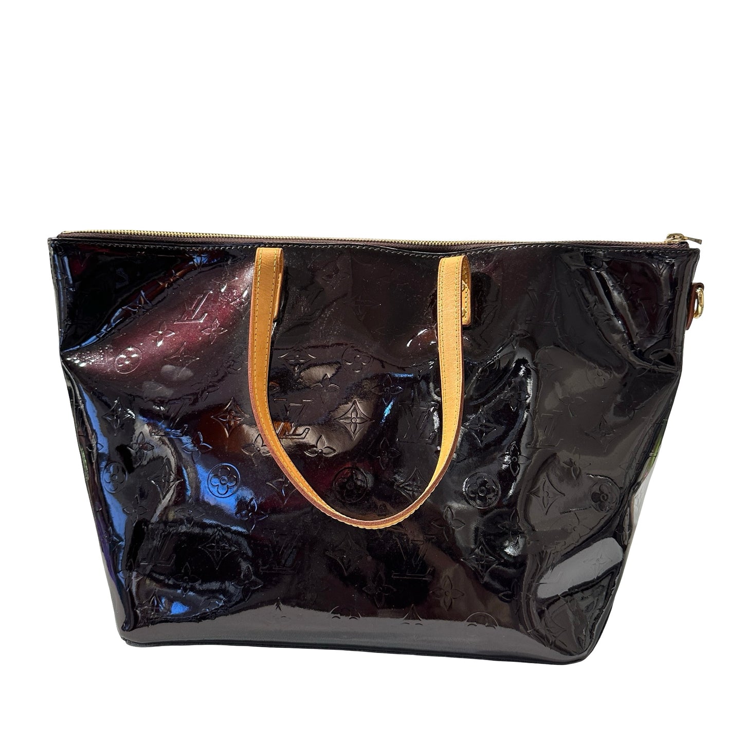 Used LOUIS VUITTON BELLEVUE Shoulder Bag Deep Red GHW