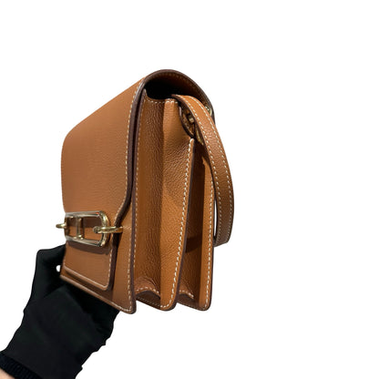 Used HERMES Roulis Shoulder Bag Gold GHW