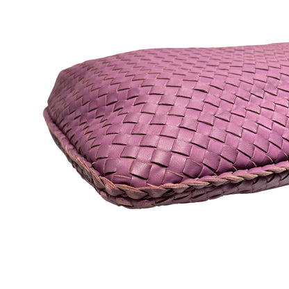 Used Bottega Veneta Calfskin Leather Large Hobo Bag Purple