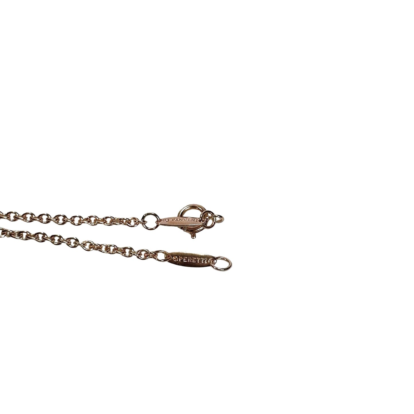 Used TIFFANY & CO. Elsa Peretti Open Heart Necklace Rose Gold