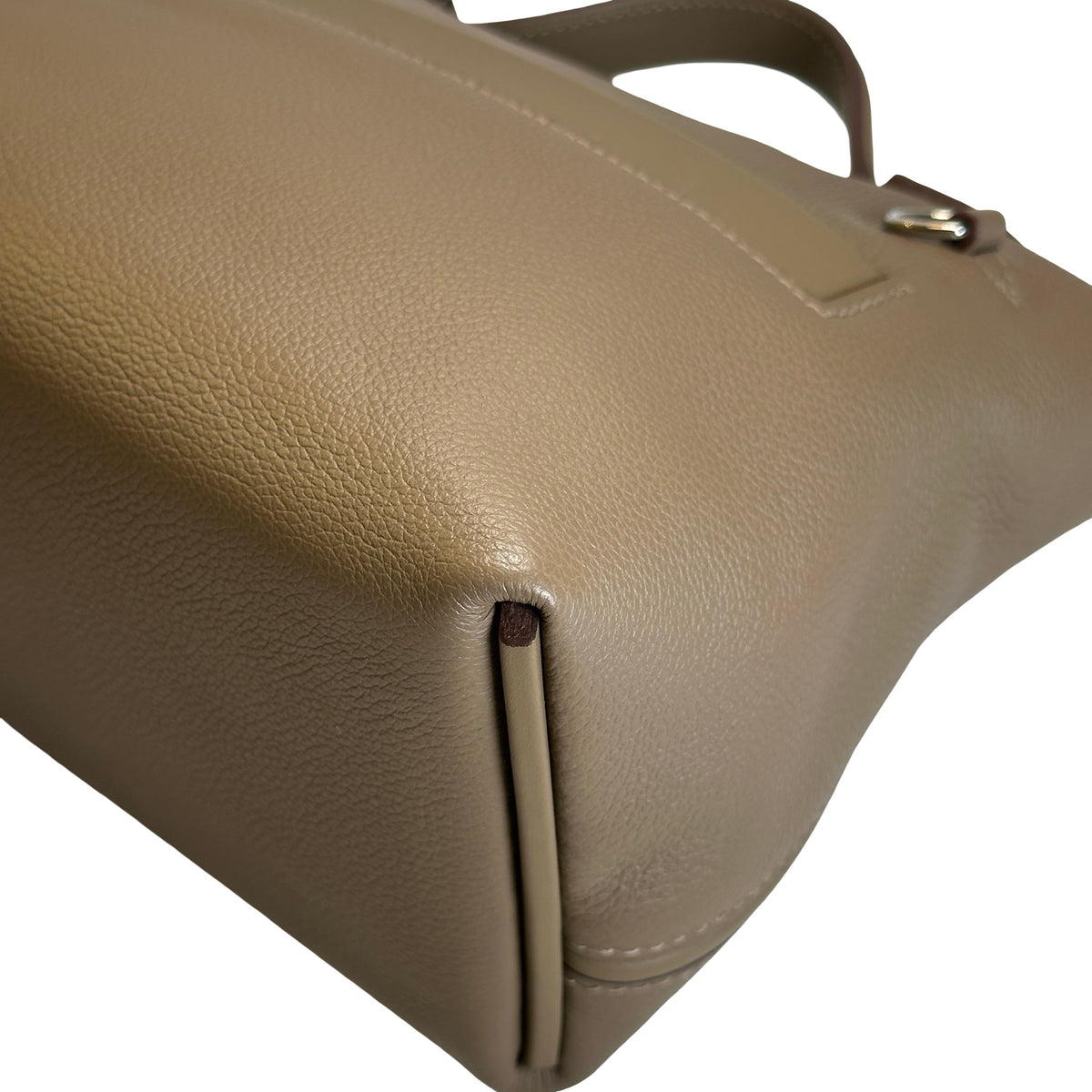 Used HERMES Togo Leather Mini 2424 Handbag ETOUPE/ETOU PHW