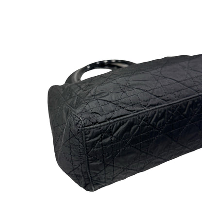 Used DIOR micro lady dior VINTAGE Handbag Black GHW