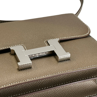 Brand New HERMES Epsom Leather Constance Crossbody Bag Etoupe