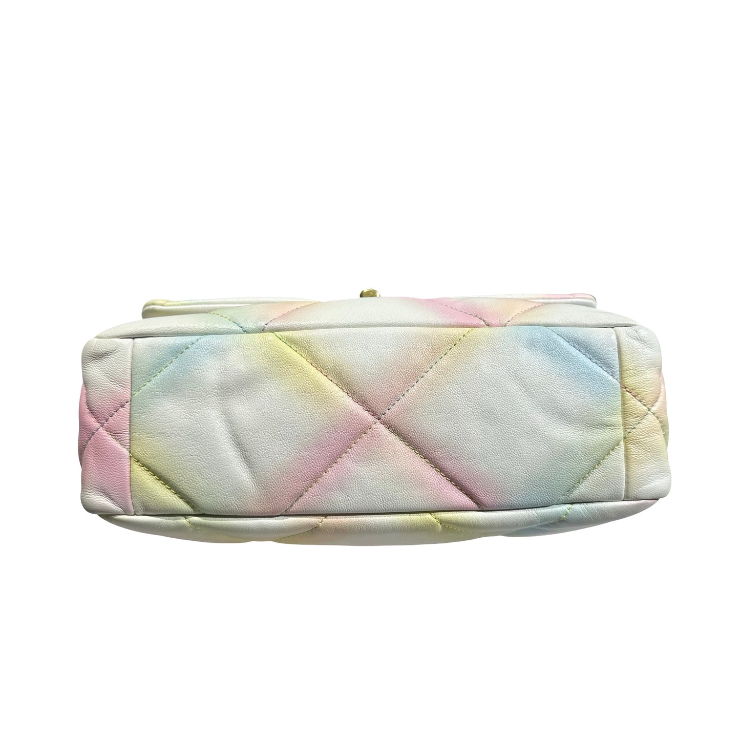 Used Chanel 19 Small Cross Body Bag Pastel Multi-color GHW