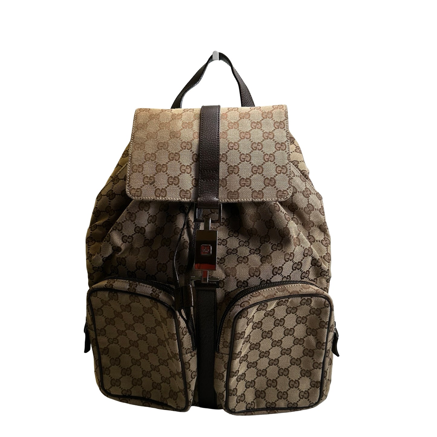 Used GUCCI GG Canvas GG Canvas Backpack Backpack Brown Beige