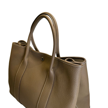Used HERMES Negonda Garden Party Tote Bag Etoupe