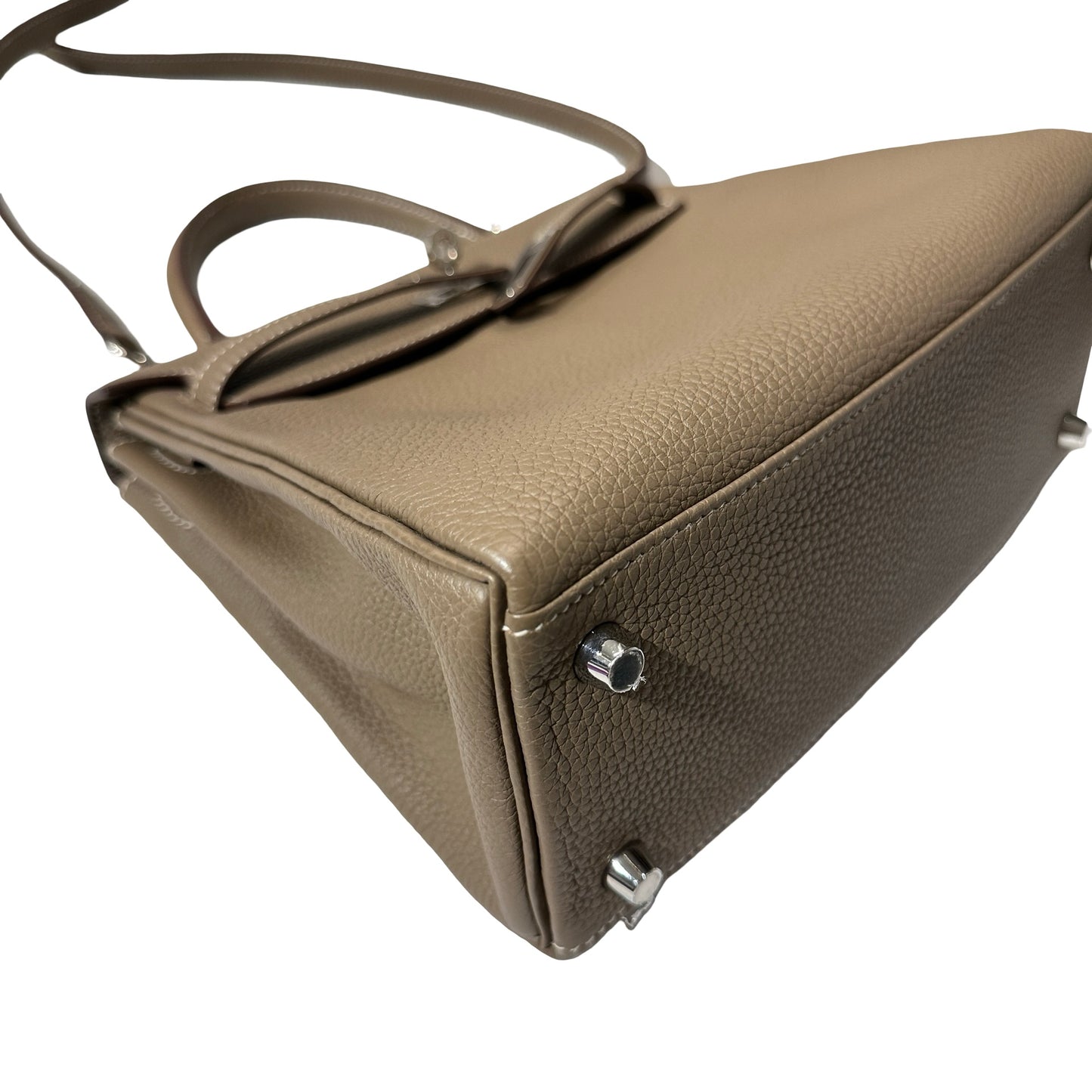 Used HERMÈS Kelly 25 Two Way Shoulder Bag Etoupe (18) PHW