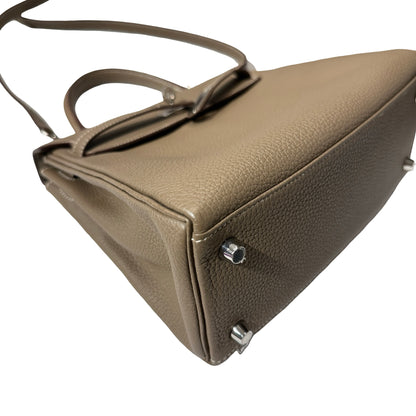 Used HERMÈS Kelly 25 Two Way Shoulder Bag Etoupe (18) PHW