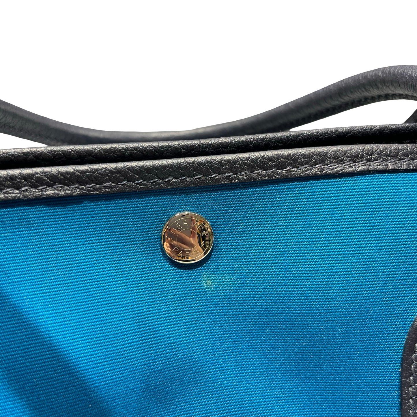 Used HERMÈS Canvas Leather GP36 Tote Bag Green PHW
