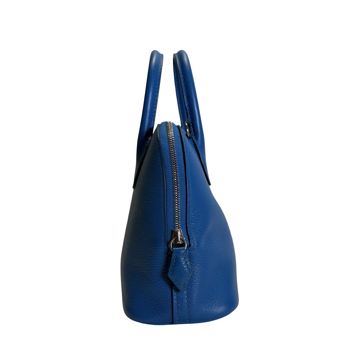 Used HERMES Epsom leather Bolide Mini Handbag Blue