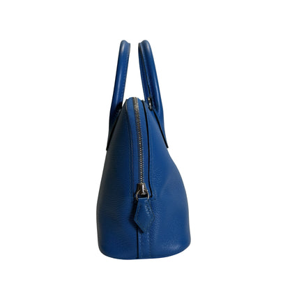 Used HERMES Epsom leather Bolide Mini Handbag Blue