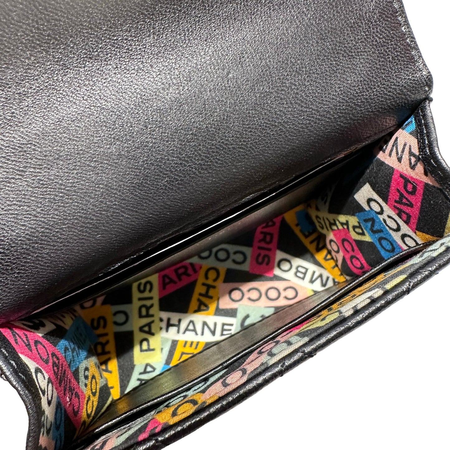 Used Chanel Mini with handle Chain Shoulder Bag Black PHW