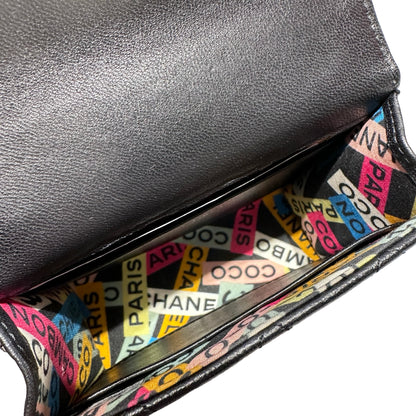 Used Chanel Mini with handle Chain Shoulder Bag Black PHW