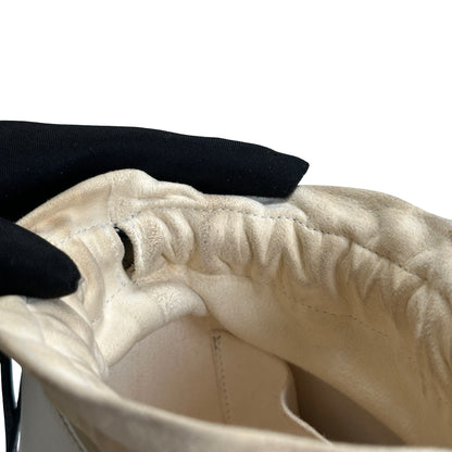 Used DIOR Leather Vibe Bucket Bag White Navy Blue
