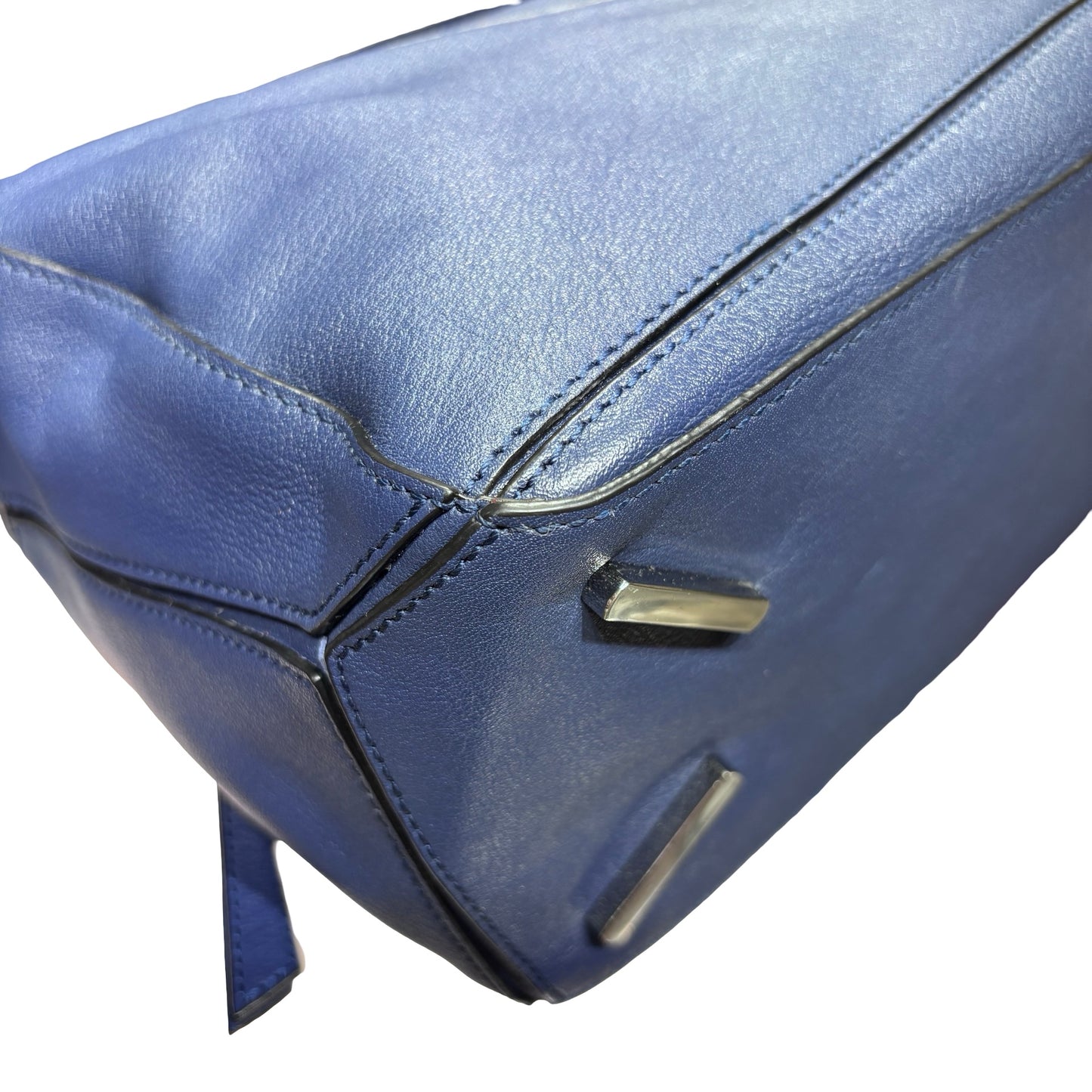 Used LOEWE Calfskin Leather Puzzle Crossbody Bag Navy Blue PHW