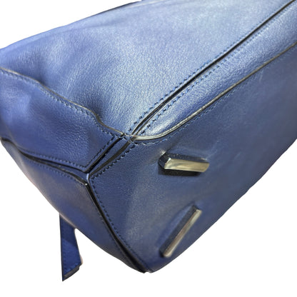 Used LOEWE Calfskin Leather Puzzle Crossbody Bag Navy Blue PHW