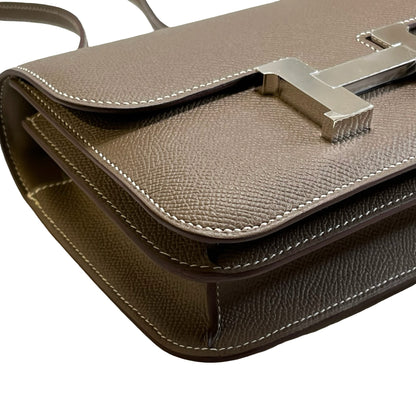 Brand New HERMES Epsom Constance Shoulder Bag Etoupe