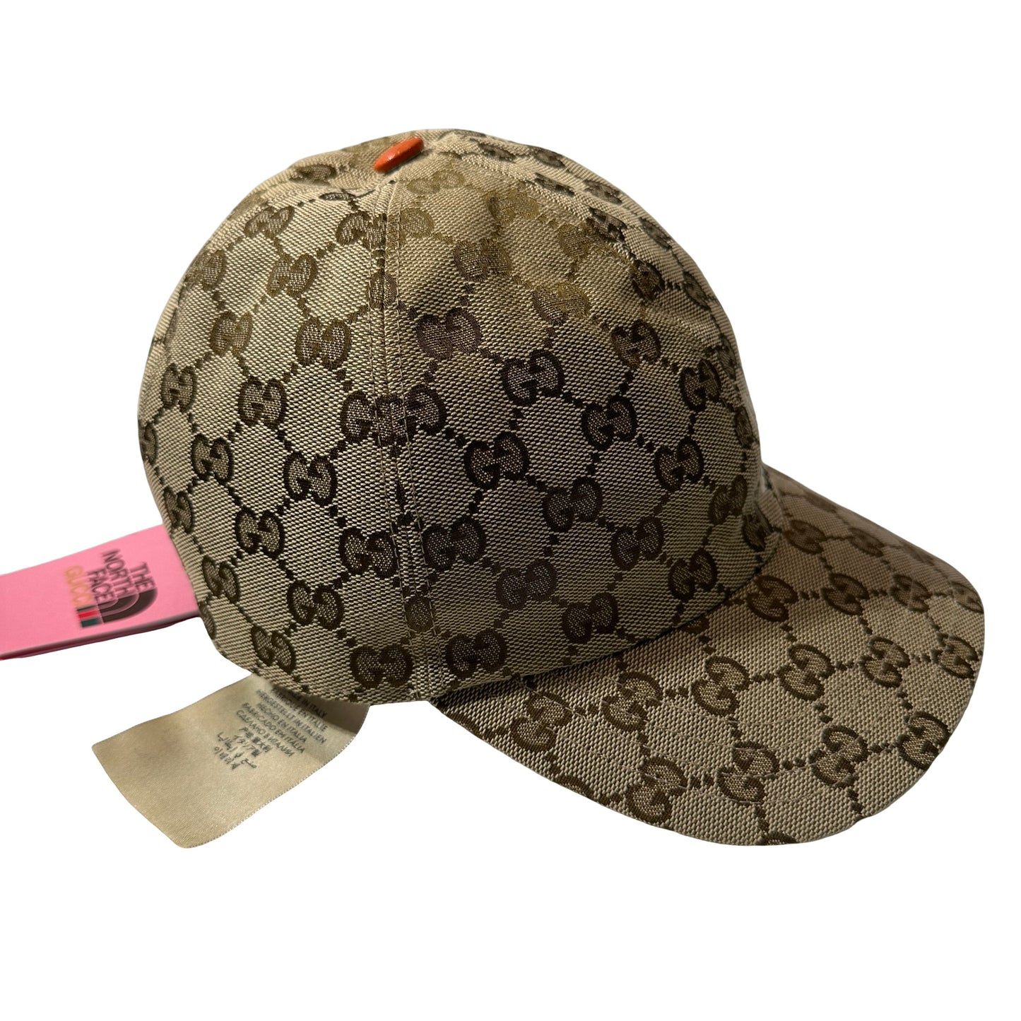 Unused Gucci x The North Face GG Supreme canvas Hat Cap Brown