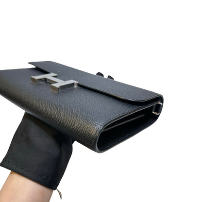 Used Hermès Calfskin Leather Constance to go Cross Body Bag PHW Black