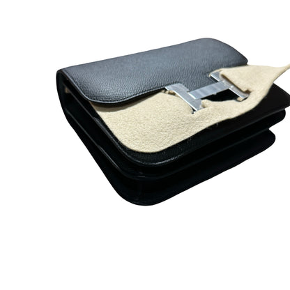 Brand New HERMES Epsom Felt Constance Crossbody Bag Black White