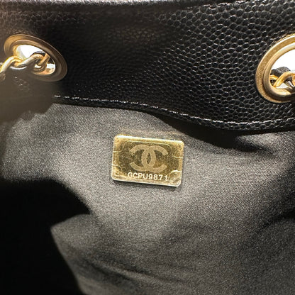 New Chanel 25 Medium Chain Shoulder Bag Black GHW